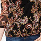 Charter Club Women's Floral Print Mesh Top Black Size Small