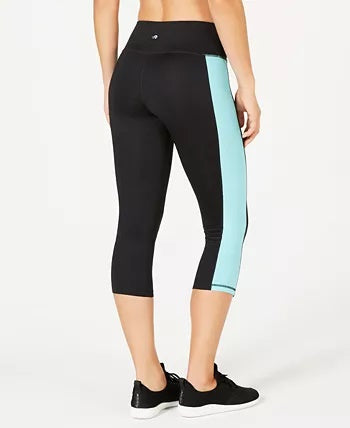 Ideology Women's Colorblocked Cropped Leggings BlueSize Large
