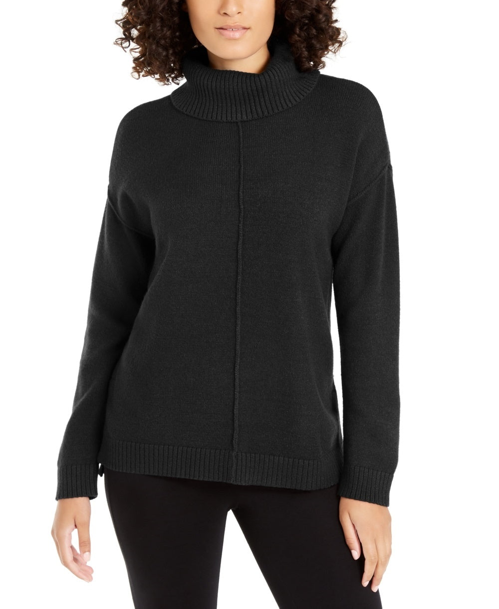 Alfani Women's Dropped-Shoulder Turtleneck Green Size Small