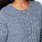 Karen Scott Women's Cable-Knit Panel Sweater Blue Size XX-Large