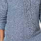 Karen Scott Women's Cable-Knit Panel Sweater Blue Size XX-Large