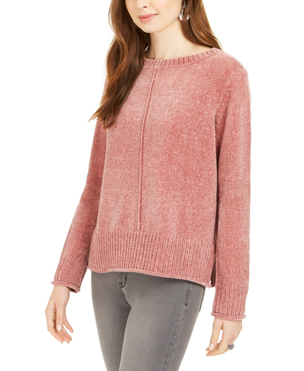 Style & Co Women's Chenille Sweater Purple Size Petite Small