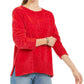 Style & Co Women's Chenille Sweater Red Size Petite Medium