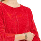 Style & Co Women's Chenille Sweater Red Size Petite Medium