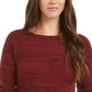 Style & Co Women's Crewneck Marled Sweater Red Size X-Large