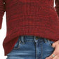 Style & Co Women's Crewneck Marled Sweater Red Size X-Large