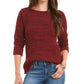 Style & Co Women's Marled Knit Sweater Red Size Petite Large