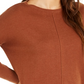 Style & Co Women's Petite Seam-Front Tunic Sweater Khaki Size Medium