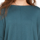 Style & Co Women's Petite Seam-Front Tunic Sweater Green Size Petite X-Large