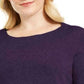 Karen Scott Women's Plus Size Ballet Neckline Sweater Purple Size 1X