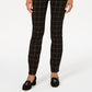 Charter Club Women's Windowpane Pants  Charcoal Size 18