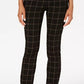 Charter Club Women's Windowpane Pants  Charcoal Size 4