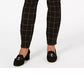 Charter Club Women's Windowpane Pants  Charcoal Size 4
