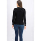 Karen Scott Women's Button Shoulder Sweater Black Size Small