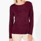 Karen Scott Women's Button Shoulder Sweater Red Size PXL