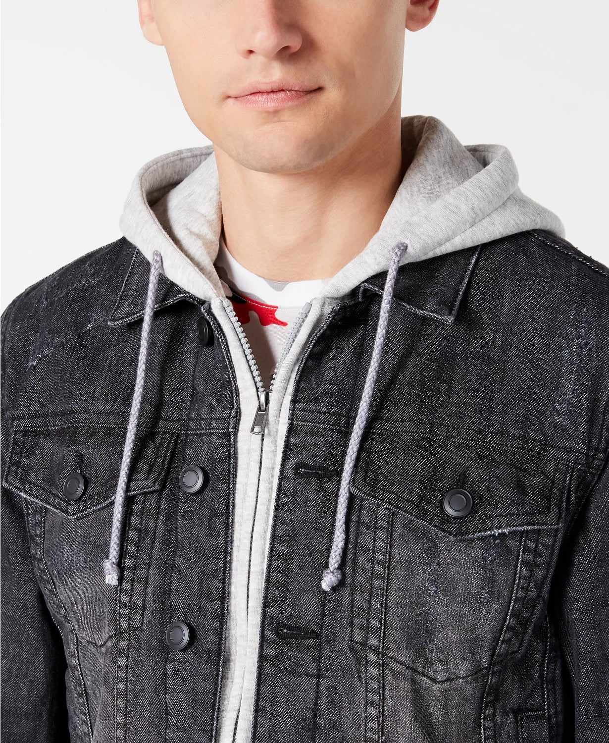 American Rag Men's Slate Denim Jacket Grey Size Small