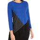 अल्फ़ानी महिलाओं का असममित कलरब्लॉक्ड स्वेटर नीला, आकार एक्स्ट्रा-लार्ज