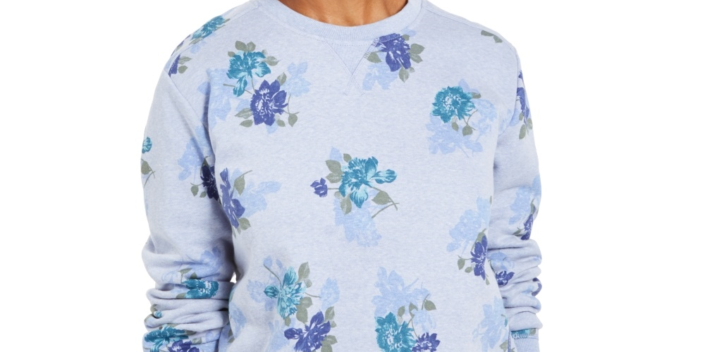 Karen Scott Women's Floral Print Sweatshirt Blue Size X-Large
