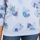 Karen Scott Women's Floral Print Sweatshirt Blue Size X-Large