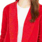 Style & Co Women's Chenille Shawl Collar Cardigan Red Size Petite Large