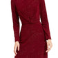 Alfani Women's Tonal Twist Waist Dress Red Size XX-Large