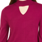 Style & Co Women's Mock Neck Keyhole Sweater Purple Size Large