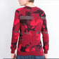 Alfani Men's Abstract Jacquard Crewneck Sweater Red Size Small