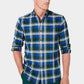 Club Room Men's Stretch Plaid Shirt Green Size Medium