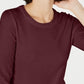 Maison Jules Women's Crewneck 3/4-Sleeve Sweater  Wine Size Small