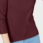 Maison Jules Women's Crewneck 3/4-Sleeve Sweater  Wine Size Small