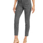 Style & Co Women's Curvy-Fit Skinny Printed Jeans Gray Size SQUARE 18