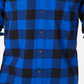 Club Room Men's Stretch Brushed Cotton Plaid Flannel Shirt Navy Size Small