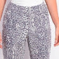 INC International Concepts Women's ncessential Leopard-Print Curvy-Fit Skinny Jeans Blue Size 2