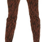 INC International Concepts Women's Printed Curvy Fit Skinny Jeans Brown Size 0