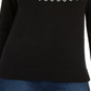 Charter Club Women's Fair Isle Crewneck Sweater Black Size Petite X-Large