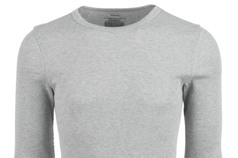 Alfani Men's Long Sleeve Thermal Shirt Grey Size 10-13
