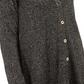 Alfani Women's Metallic Shirttail Cardigan Sweater Black Size Petite Small-Medium
