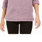 Style & Co Women's Sherpa Cowl Neck Sweater Purple Size Extra Large