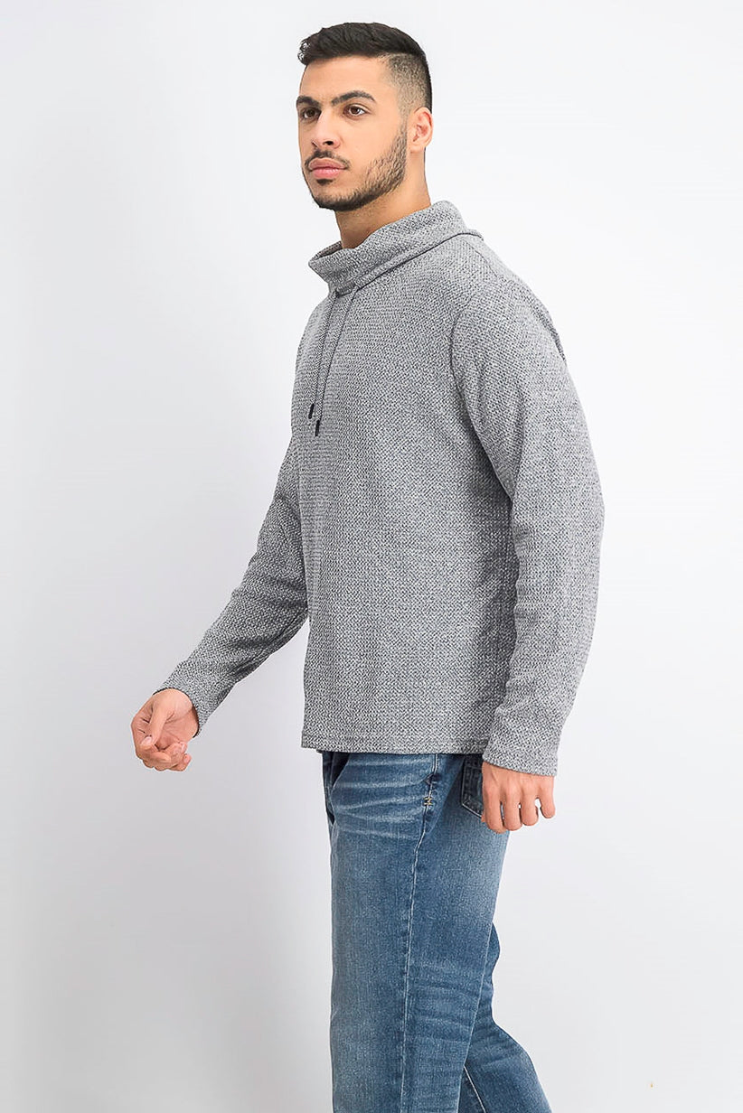 Alfani Men's Funnel-Neck Hooded Sweatshirt Black Size Small