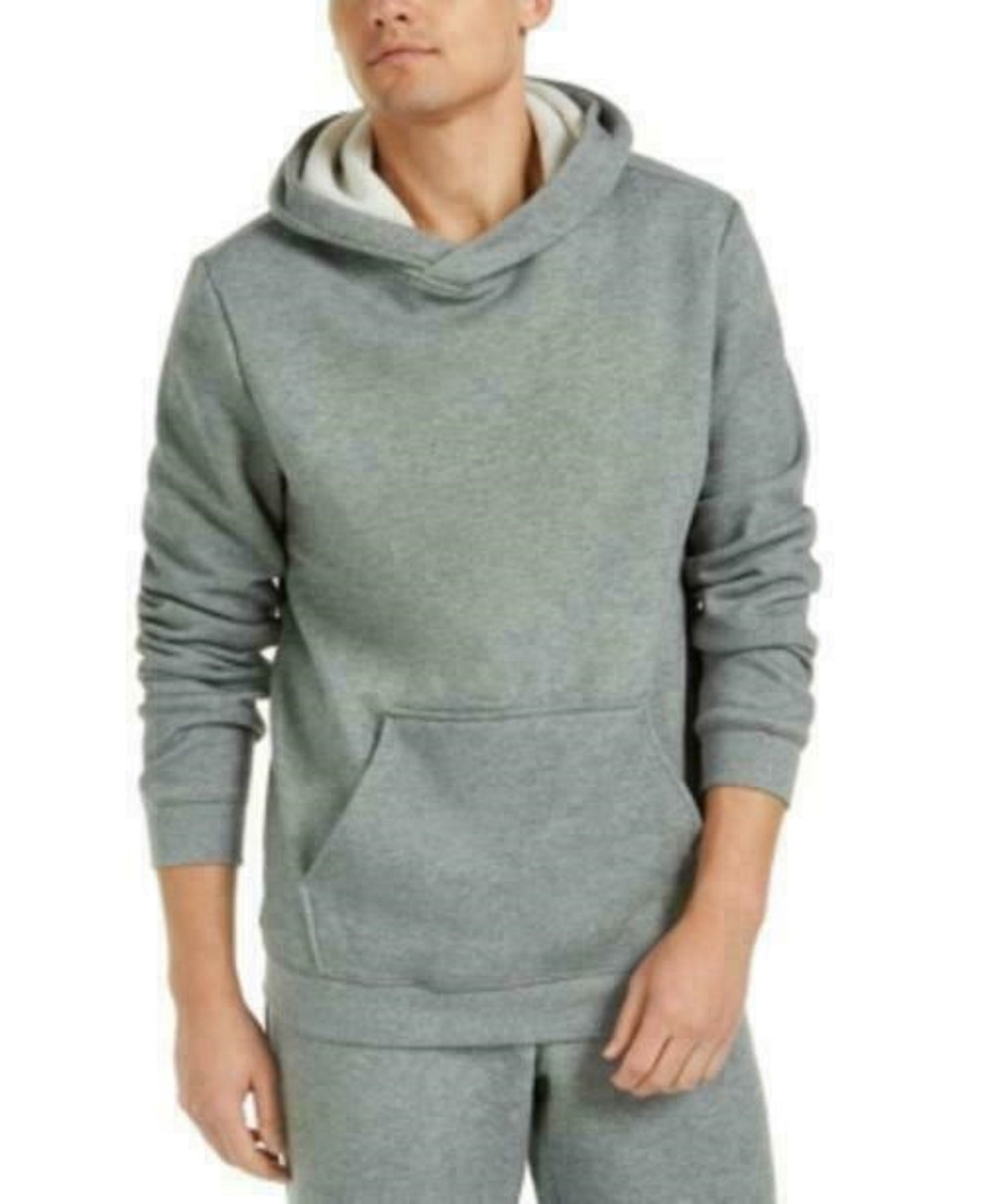Id Ideology Men's Fleece Hoodie Gray Size Medium