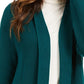 Charter Club Women's Cotton Open Front Cardigan  Green Size XX-Large