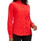 Charter Club Women's Petite Button-Down Cotton Corduroy Shirt Red Size -Petite Large