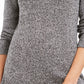 Charter Club Women's Marled Knit Tunic Sweater Black Size X-Small