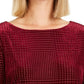 Charter Club Women's Textured Velvet Top Purple Size XX-Large
