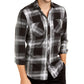 INC International Concepts Men's Metallic Plaid Shirt Grey Size XXX-Large