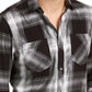 INC International Concepts Men's Metallic Plaid Shirt Grey Size XXX-Large