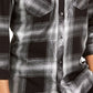INC International Concepts Men's Metallic Plaid Shirt Grey Size XXX-Large