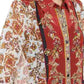 INC International Concepts Women's Scarf-Print Blouse Red Size Small