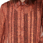 INC International Concepts Women's Ruffled Snake-Embossed Top Orange Size X-Small