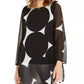 Alfani Women's Printed Sheer Tunic Black Size Small